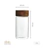 Clear 120 ml Borosilicate Glass Storage Jar with Airtight Acacia Wood Lid