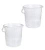 Clear 25 Ltr Polypropylene Bucket Set (Set of 2)
