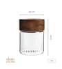 Clear 75 ml Borosilicate Glass Storage Jar with Airtight Acacia Wood Lid