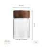Clear 90 ml Borosilicate Glass Storage Jar with Airtight Acacia Wood Lid