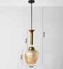 Clear Amber Glass Hanging Lamp