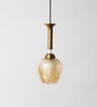 Clear Amber Glass Hanging Lamp
