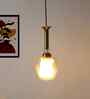 Clear Amber Glass Hanging Lamp