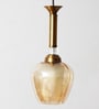 Clear Amber Glass Hanging Lamp