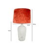 Clear Bottle Rust Velvet Shade Table Lamp with Transparent Base