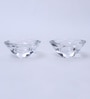 Transparent Glass Table Tea Light Holder Set of 2