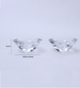 Transparent Glass Table Tea Light Holder Set of 2