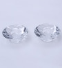 Transparent Glass Table Tea Light Holder Set of 2