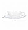 Premium Glass Cup Saucer (Set of 6)