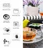 Premium Glass Cup Saucer (Set of 6)