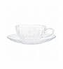 Premium Glass Cup Saucer (Set of 6)