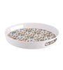 White Contemporary  Melamine Round Serving Tray