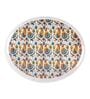 White Contemporary  Melamine Round Serving Tray