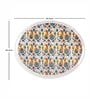 White Contemporary  Melamine Round Serving Tray
