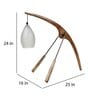 Clear Glass Shade Table Lamp With Brown Base