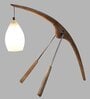 Clear Glass Shade Table Lamp With Brown Base