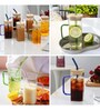 Clear Glass Sipper Cup with Bamboo Lid, Glass Straw & Handle (450 ml)