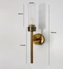 Clear Glass Slim Linear Wall Lamp Brass