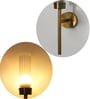 Clear Glass Slim Linear Wall Lamp Brass