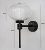 Clear Kharbuja Glass Black Wall Lamp