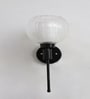 Clear Kharbuja Glass Black Wall Lamp