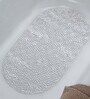 Clear Solid PVC 27x15 Inches Antiskid Shower Bath Mat