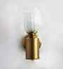 Clear Tulip Glass Brass Wall Mounting Light