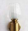 Clear Tulip Glass Brass Wall Mounting Light