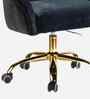 Clemence Velvet Fabric Guest Chair In Black Colour