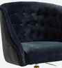 Clemence Velvet Fabric Guest Chair In Black Colour