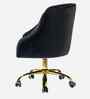 Clemence Velvet Fabric Guest Chair In Black Colour