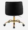 Clemence Velvet Fabric Guest Chair In Black Colour