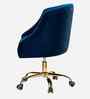 Clemence Velvet Fabric Guest Chair In Navy Blue Colour