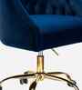 Clemence Velvet Fabric Guest Chair In Navy Blue Colour