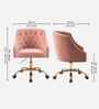 Clemence Velvet Fabric Guest Chair In Pink Colour