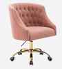 Clemence Velvet Fabric Guest Chair In Pink Colour