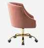 Clemence Velvet Fabric Guest Chair In Pink Colour