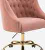 Clemence Velvet Fabric Guest Chair In Pink Colour