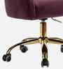 Clemence Velvet Fabric Guest Chair In Purple Colour