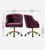 Clemence Velvet Fabric Guest Chair In Purple Colour