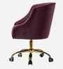 Clemence Velvet Fabric Guest Chair In Purple Colour
