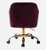 Clemence Velvet Fabric Guest Chair In Purple Colour