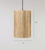 Cliff 12 Inch Off White & Natural Brown Banana Fibre  Cylindrical Hanging Lights