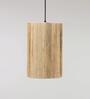 Cliff 12 Inch Off White & Natural Brown Banana Fibre  Cylindrical Hanging Lights