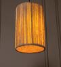 Cliff 12 Inch Off White & Natural Brown Banana Fibre  Cylindrical Hanging Lights