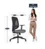 Cliff High Back Ergonomic Chair in Black & Grey Colour