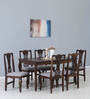 Clifford Sheesham Wood 6 Seater Dining Set In Scratch Resistant Provincial Teak Finish