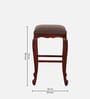 Clifford Sheesham Wood Bar Stool In Honey Oak Finish
