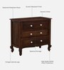 Clifford Sheesham Wood Chest Of Drawers In Scratch Resistant Provincial Teak Finish