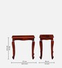 Clifford Sheesham Wood Nest Of Tables In Scratch Resistant Honey Oak Finish